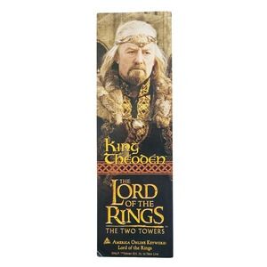 Vintage 2002 Lord Rings Two Towers promotional Bookmark AOL King Théoden Samwise